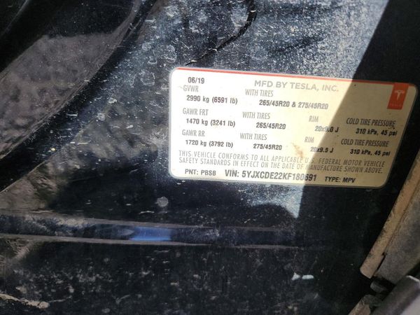 2019 TESLA MODEL X
