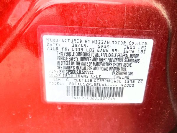 2018 NISSAN KICKS — VINS