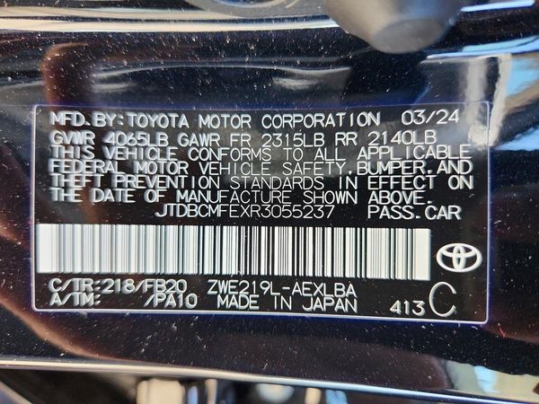 2024 TOYOTA COROLLA