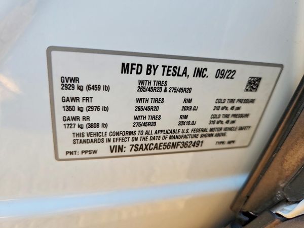 2022 TESLA MODEL X