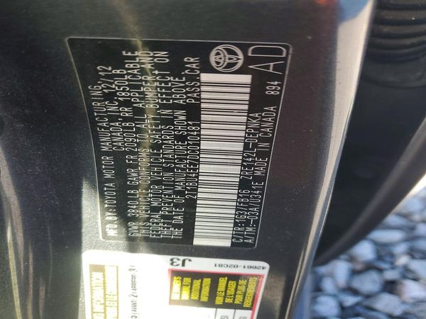 2013 TOYOTA COROLLA