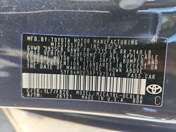 2024 TOYOTA COROLLA