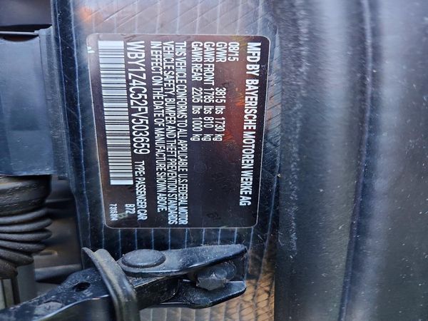 2015 BMW I3 Range Extender — VINS