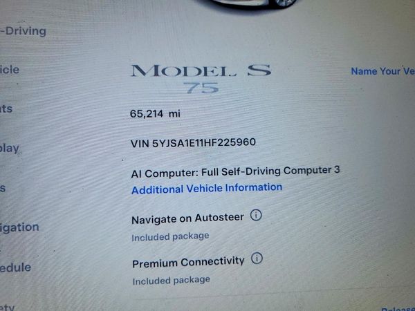 2017 TESLA MODEL S — ODOM