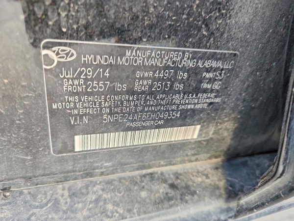 2015 HYUNDAI SONATA SE, ECO