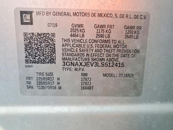 2020 CHEVROLET EQUINOX LT (2FL)