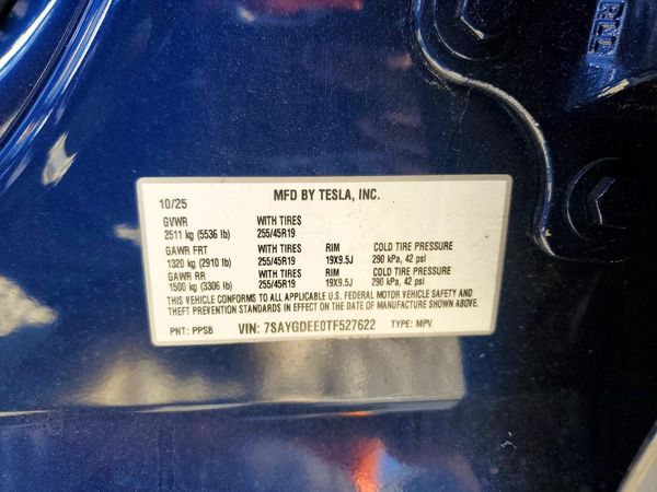 2026 TESLA MODEL Y — VINS