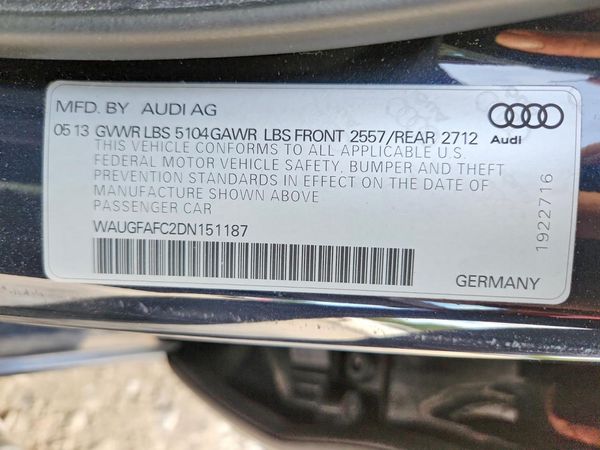 2013 AUDI A6 quattro Premium Plus — VINS