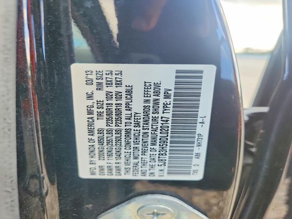 2013 ACURA RDX Technology Package — VINS