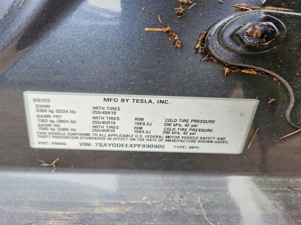 2023 TESLA MODEL Y — VINS