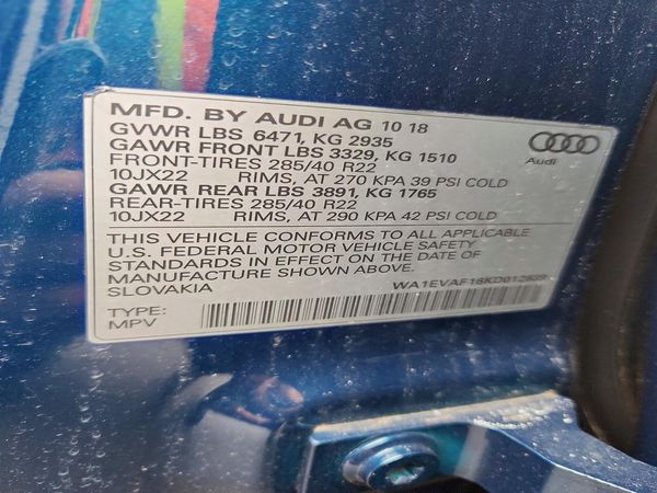 2019 AUDI Q8