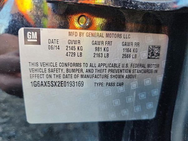 2014 CADILLAC CTS — VINS