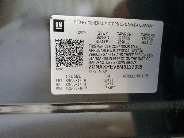 2021 CHEVROLET EQUINOX LS — VINS