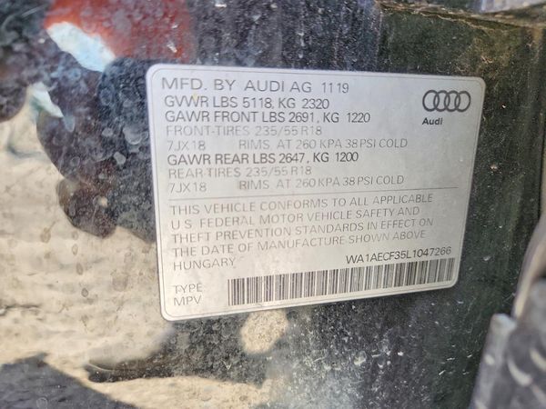 2020 AUDI Q3 quattro Premium — VINS