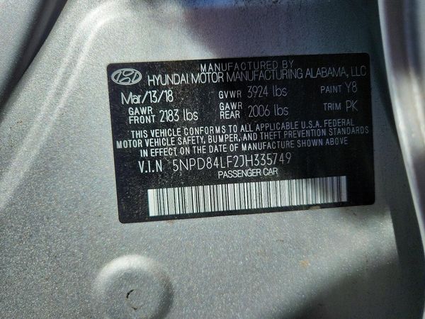 2018 HYUNDAI ELANTRA — VINS