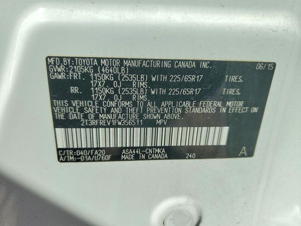 2015 TOYOTA RAV4 XLE (M Grade)