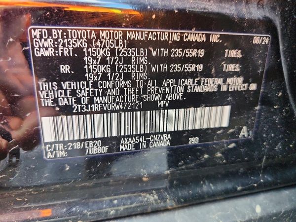 2024 TOYOTA RAV4 Adventure — VINS