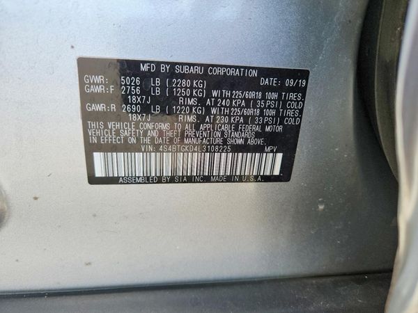 2020 SUBARU OUTBACK Onyx Edition+M/R+NAVI — VINS