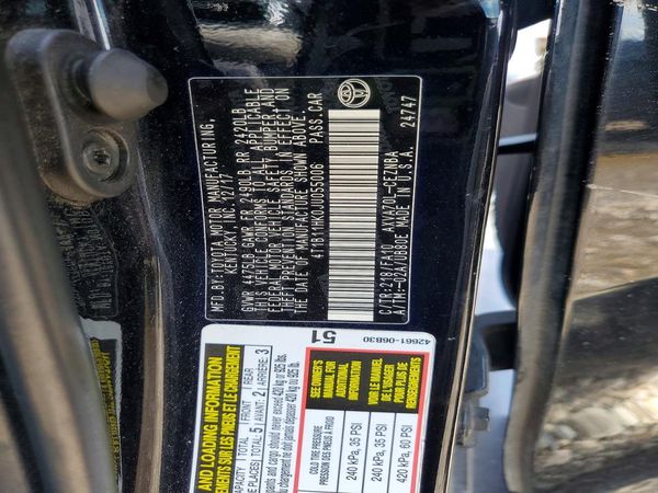 2018 TOYOTA CAMRY L/LE/SE/XLE