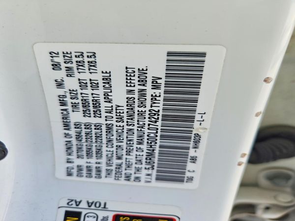 2012 HONDA CRV EX
