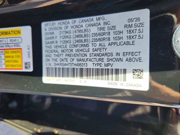 2026 HONDA CR-V EX-L — VINS