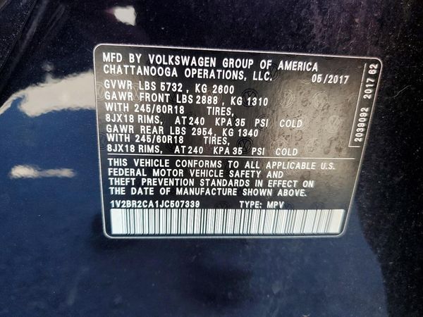 2018 VOLKSWAGEN ATLAS Launch Model