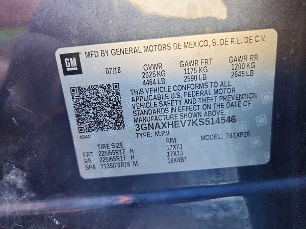 2019 CHEVROLET EQUINOX LS