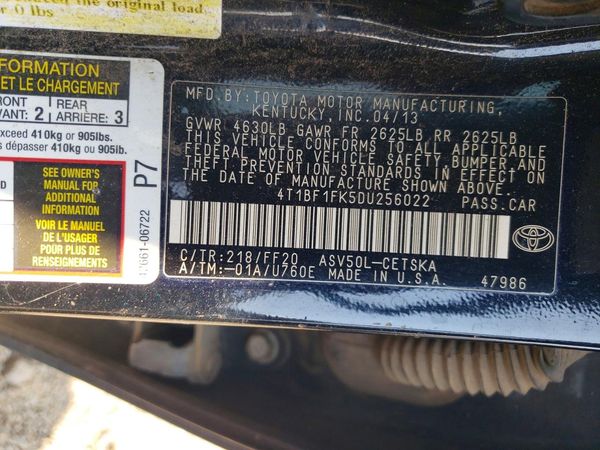 2013 TOYOTA CAMRY