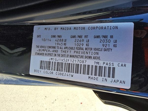 2015 MAZDA 6 Touring/GS — VINS