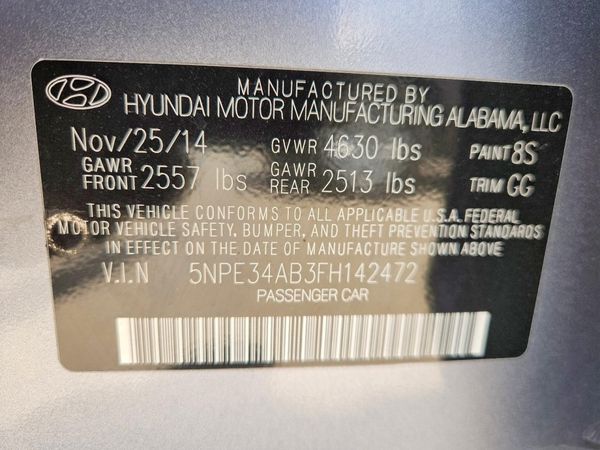 2015 HYUNDAI SONATA