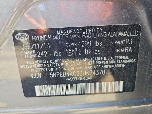 2013 HYUNDAI SONATA GLS/ GLS Popular