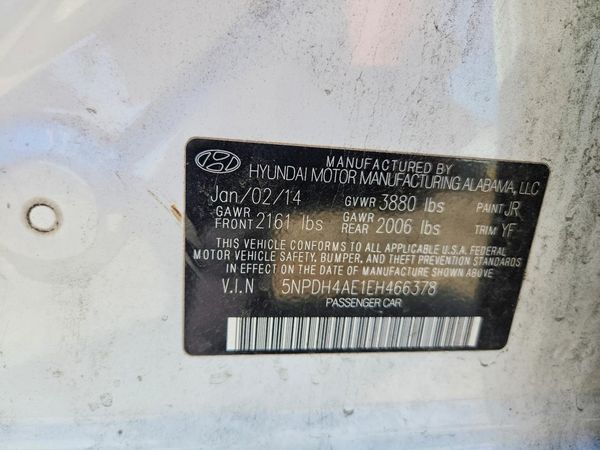2014 HYUNDAI ELANTRA GLS(Middle) — VINS