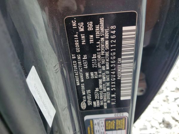 2016 KIA OPTIMA GLS, JSL