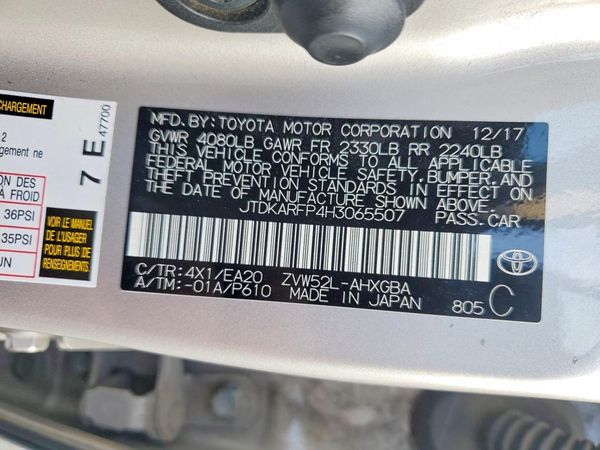 2017 TOYOTA PRIUS Three/Four/Four Adv — VINS