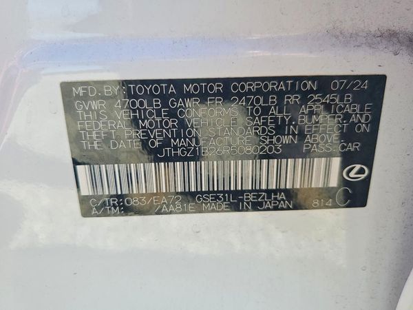 2024 LEXUS IS 350 F Sport — VINS