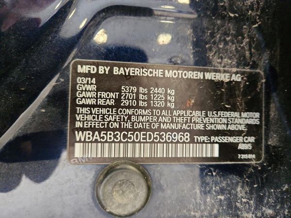 2014 BMW 535 xDrive — VINS