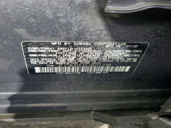2020 SUBARU FORESTER Base Plus+ES — VINS