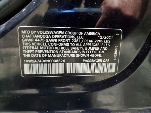 2022 VOLKSWAGEN PASSAT SE
