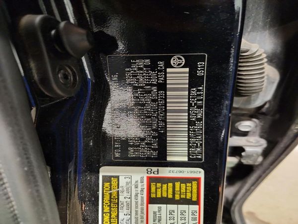 2012 TOYOTA CAMRY
