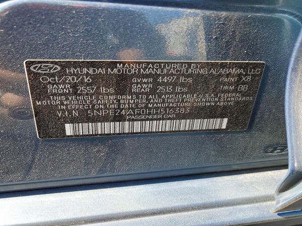 2017 HYUNDAI SONATA SE, Eco