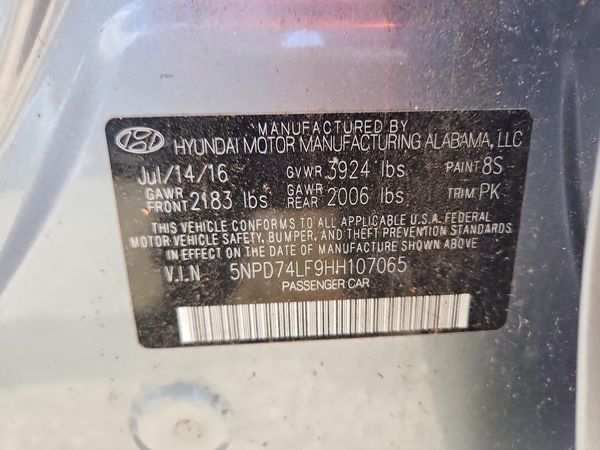 2017 HYUNDAI ELANTRA SE Base