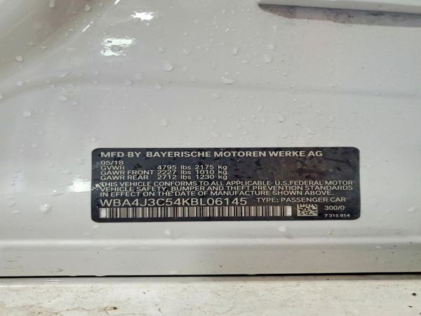 2019 BMW 430XI — VINS