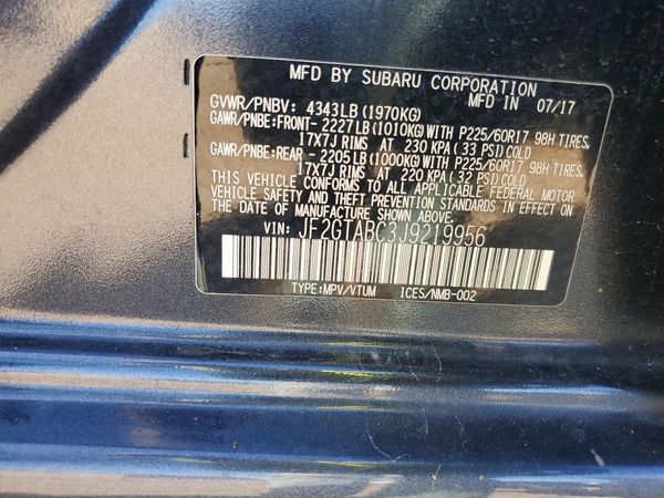 2018 SUBARU CROSSTREK Premium — VINS