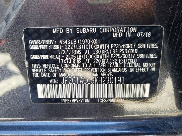 2019 SUBARU CROSSTREK Premium
