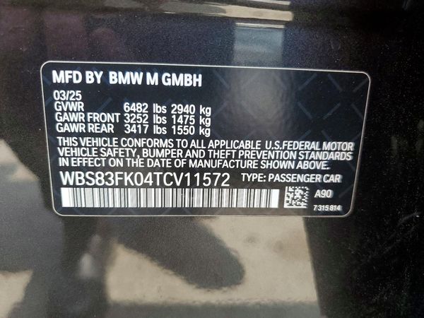 2026 BMW M5 — VINS
