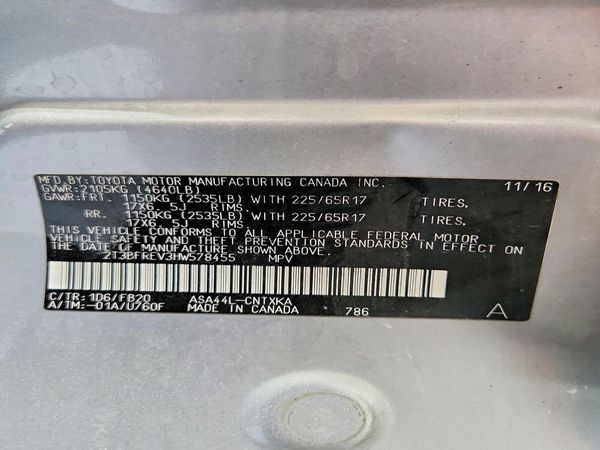 2017 TOYOTA RAV4 LE