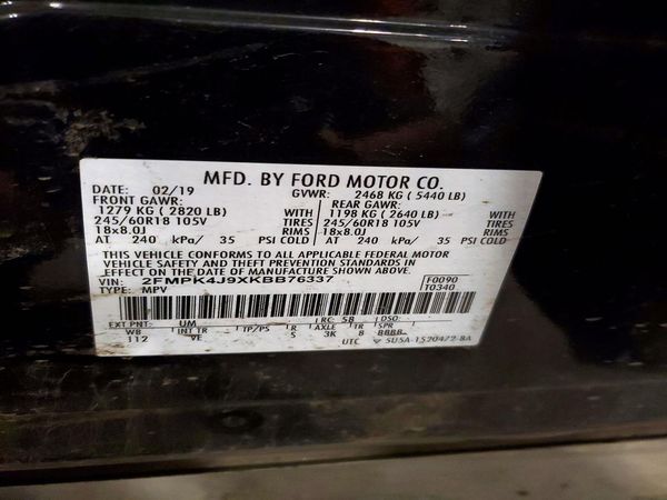 2019 FORD EDGE SEL