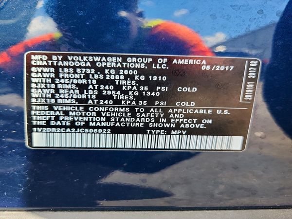 2018 VOLKSWAGEN ATLAS SE