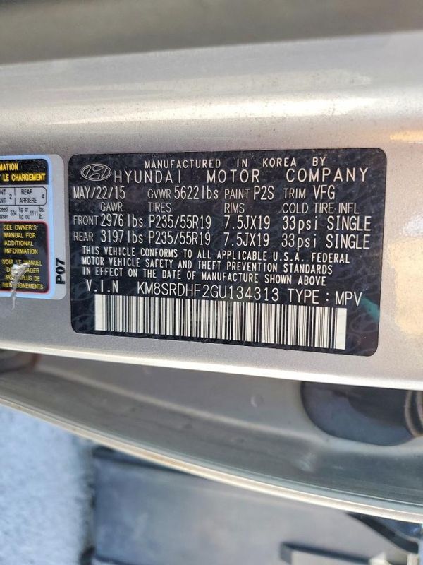 2016 HYUNDAI SANTA FE TOP