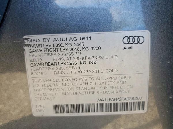 2015 AUDI Q5 Premium Plus — VINS